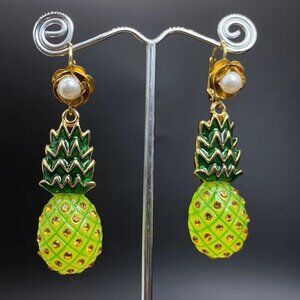 Vintage Betsey Jonson Pineapple Earrings